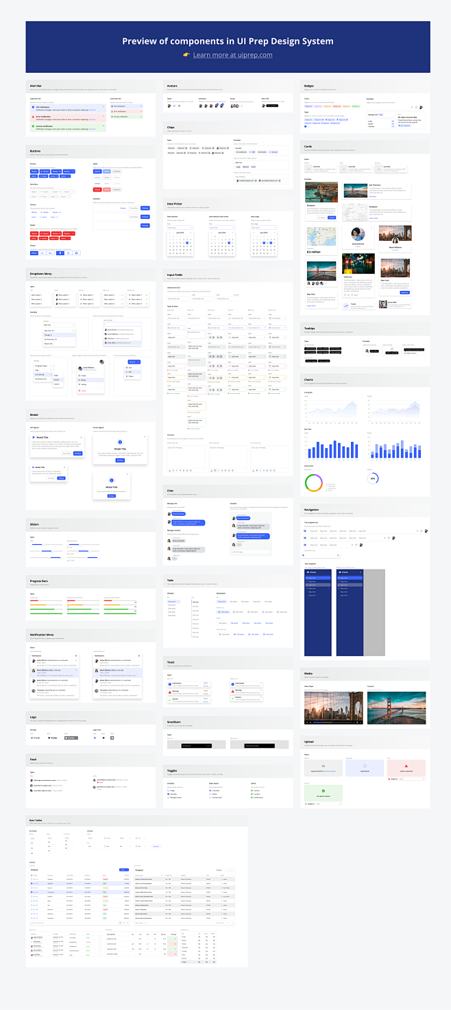 表格样式UI kit .fig素材下载 - 豆皮儿UI