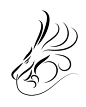 Download Line art vector of A dragon head. for free
