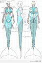 #绘画学习#  【人鱼】关于美人鱼的设计绘制画法！