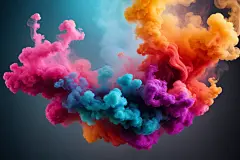 3D彩色烟雾渐变彩色烟雾背景图片