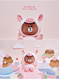 LINE FRIENDS 布朗熊毛绒娃娃公仔25cm 动漫玩具节日礼物-tmall.com天猫