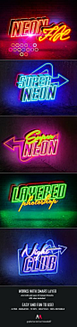 Neon Sign Text Photoshop Styles. Download here: https://graphicriver.net/item/neon-sign-styles-v4/17469192?ref=ksioks