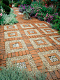 【庭院元素】花园铺装的应用设计——砖块铺装