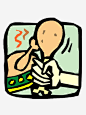 手拿大鸡腿免抠素材_新图网 https://ixintu.com 手绘 烤鸡 绿色 黄色 黑色