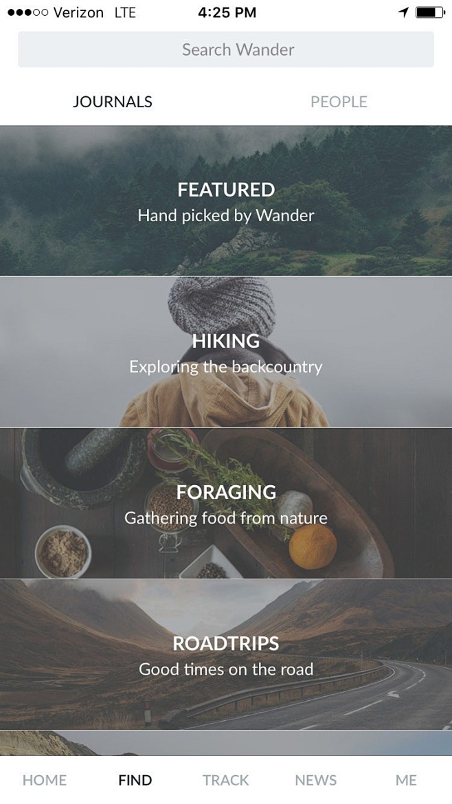 Wander Co图片应用界面设计_-U...