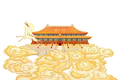 Mid-Autumn Festival packing illustration白鹿追月中秋包装插画 : 【白鹿追月】主题: 中秋系列立体包装插画元素：白鹿、故宫、万里长城、天坛、颐和园，十七孔桥等风格：传统中国风插画: @简爱手绘——————————————本插画作品版权归属客户所有，请勿擅自使用。