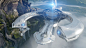 Halo 5: Guardians - Forerunner Gateway Temple, John Edwards : I was the VFX Lead for the Forerunner Campaign Missions on Halo 5. I set up and designed the effects and texture sets for the Forerunner Gateway Temple structure and surrounding environment. Cr