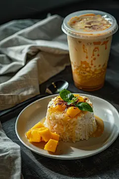 泰式菜式芒果糯米饭