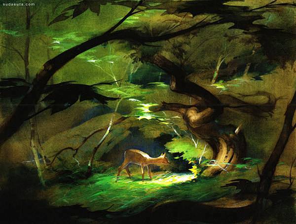 Tyrus Wong 童话般的自然粉彩插...