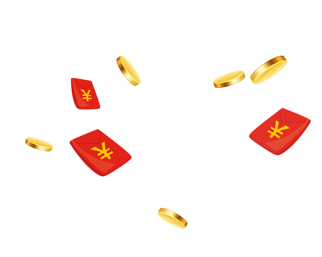 红包 金币 漂浮素材  png