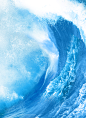 大海洋海平面海啸海水浪花合成元素__PNG免抠：