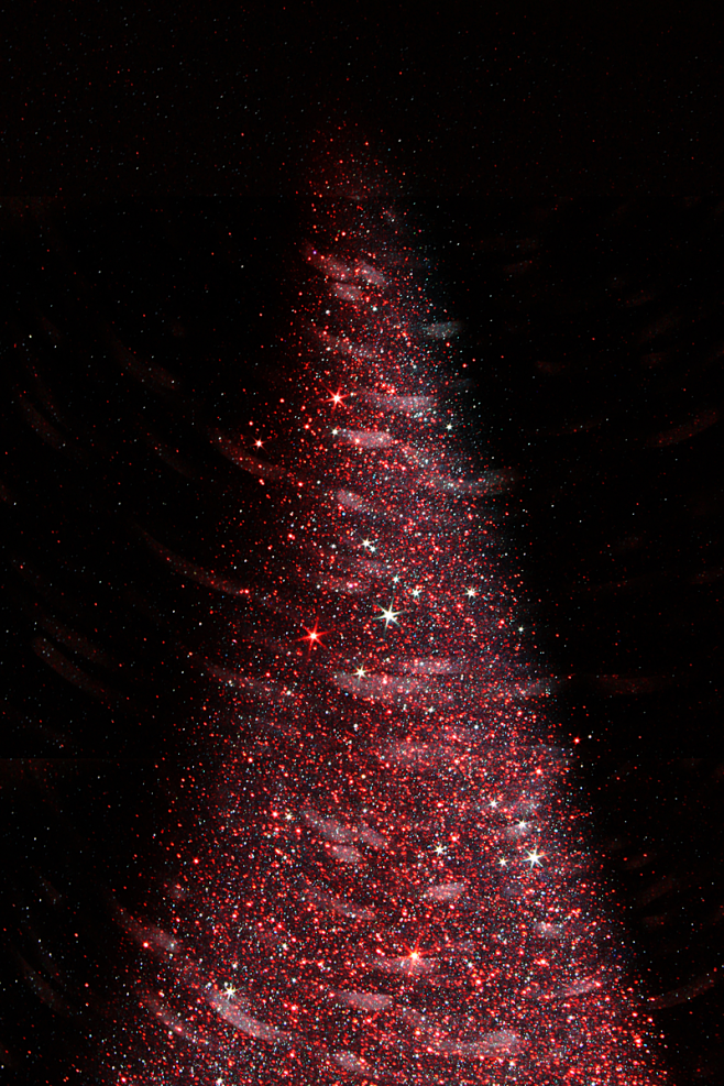红色星光粒子圣诞树背景图片