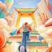 高考祝福食品产品展示插画全屏竖版海报