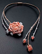 TOSA Japanese Artistry in Coral #diamondnecklace