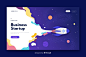 Startup landing page Free Vector