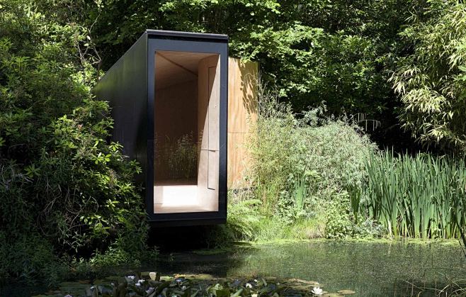森林冥想hampshire森林池塘小屋tdoarchitecture