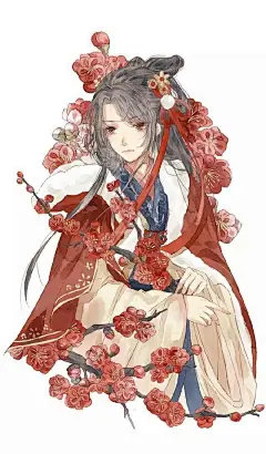 手绘古风插画壁纸｜心微动，奈何情己远