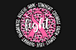 Vector breast cancer awareness t-shirt