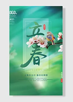 立春节气传统节气立春立春后五日春态纷婀娜传统节气立春节日海报