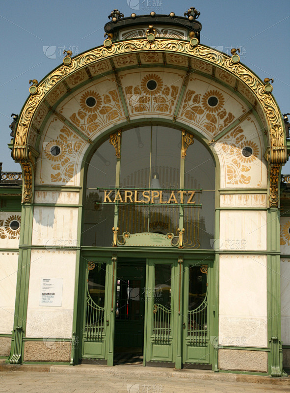 卡尔斯广场,奥地利,地铁站,维也纳,垂直...