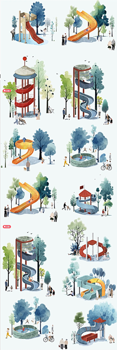 Neeat采集到景观插画
