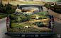 General 1920x1200 car painting 3D farm tractors surreal cows sheep road