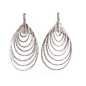 Nidhi Earrings.  Multi loop white gold earrings set with rose cut diamonds.