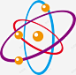 环绕彩色原子球矢量图 免费下载 页面网页 平面电商 创意素材