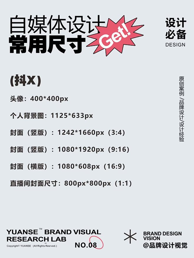 自媒体设计常用尺寸大全-设计必备 ​​​