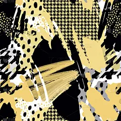 无缝重复的手工工艺表达墨水图案