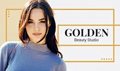 Beauty Studio Service Introduction Business Card