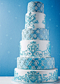 海洋风格主题婚礼蛋糕[www.100tiao1.net]