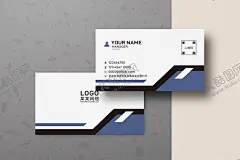 高档简约名片 【酷图网】高端名片,高档商务名片,简约大气名片,科技公司名片,蓝色名片