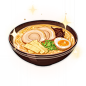 Tonkotsu Ramen : Tonkotsu Ramen is a food item that the player can cook. The recipe for Tonkotsu Ramen is available from Shimura Kanbei at Shimura's in Inazuma City for 5,500 Mora. Depending on the quality, Tonkotsu Ramen restores 30/32/34% of Max HP and 
