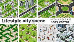 这个城市的生活方式以城市主题为背景