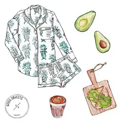 Good Objects插画作品 #插画# #优雅# #简约# #复古# #水彩##手绘# #小清新#