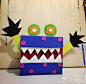 儿童手工-纸盒-小怪兽