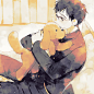 Tags: Anime, Pixiv Id 4230037, Yuri!!! On Ice, Katsuki Yuuri, Hugging Animal, Vicchan (Dog), Dog