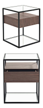 Layer up with modern style. Our Felipe Side Table is crafted with a multi-level design for creative storage as needed. Its blend of glass, metal, and walnut veneer elements adds to its visual appeal.  Find the Felipe Side Table, as seen in the A Natural &