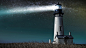 Lighthouse, 5k, 4k wallpaper, 8k, meadows, night, stars (horizontal)