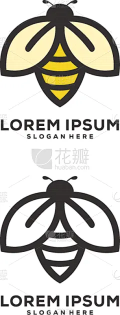 honey bee animals logo