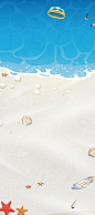 卡通夏日海滩海报背景高清素材 卡通 夏日 广告 沙滩 海报 海滩 背景 蓝色 平面广告 设计图片 免费下载