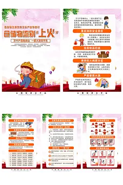 创意仓储仓库物流消防安全生产系列海报