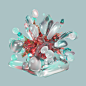trapped : A collection of parametric systems with dependencies in the movement or materials which influence each other.