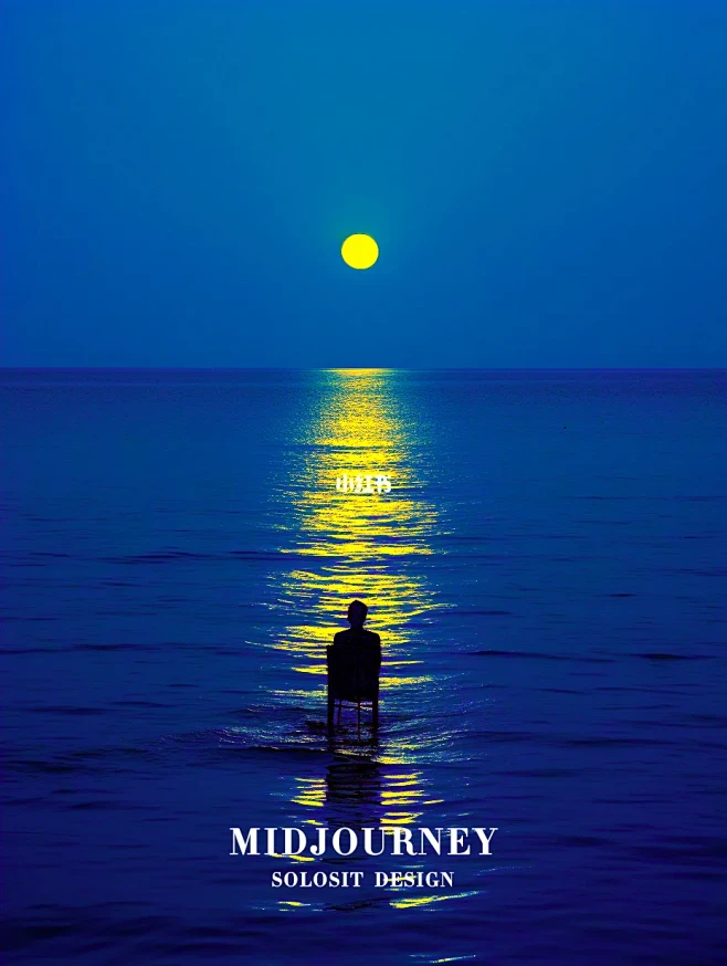 Midjourney--一次橙与蓝的浪漫