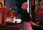 Mercedes CLA with CG Watkins : Hot city nights are evoked as once more, artists from the Berlin studio and photographer CG Watkins worked together on location in Japan, providing on-set support for the second, darker-toned part of  antoni's "Tokyo Ba