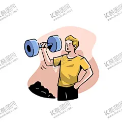 健身锻炼 【酷图网】杠铃,举重,增肌,减脂,帅哥,男性,男孩,手绘,卡通,心理,健康,人物,ui,网页,插画,ai,矢量,设计,素材,图片,插图