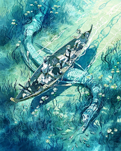 绘月初采集到肌理插画