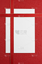 白色空白便条，红色丝带