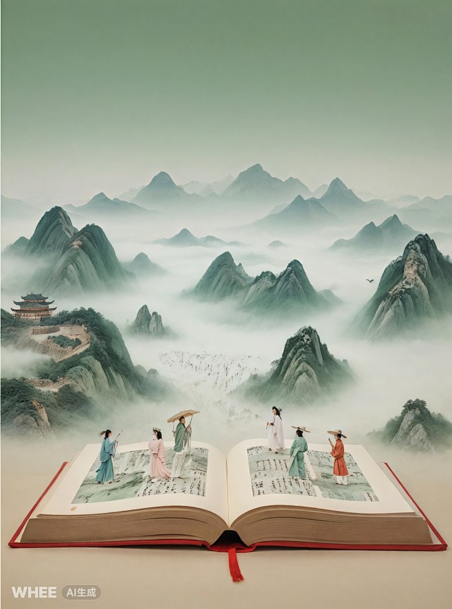 古籍中华绿色背景 (12)